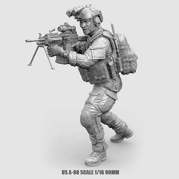 1/16  USA Resin Soldier Figure Kits Special forces Model  Colorless And Self-assembled A-98