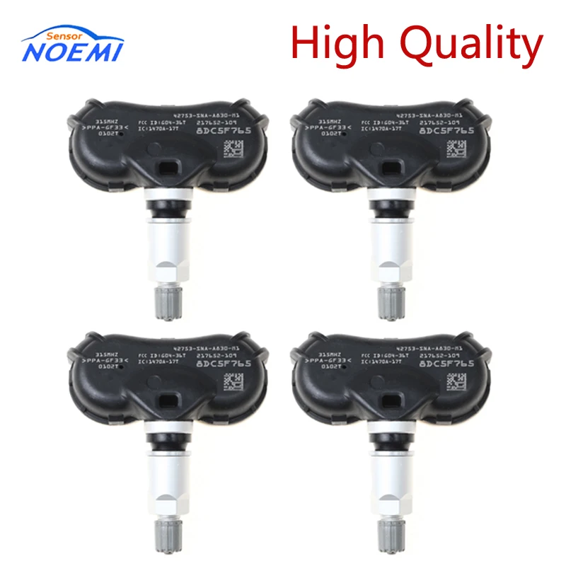 

YAOPEI 4PCs TPMS Tire Pressure Sensor 42753-SNA-A830 42753SNAA830 42753SNAA830M1 For Honda CRZ Insight Odyssey Element Civic