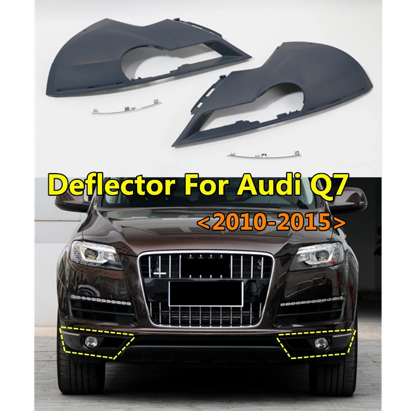 

WL Car Front Lower Bumper Facelift Deflector cover For Audi Q7 2010 2011 2012 2013 2014 2015 ABS Parts Frame 4L0807061C/062C