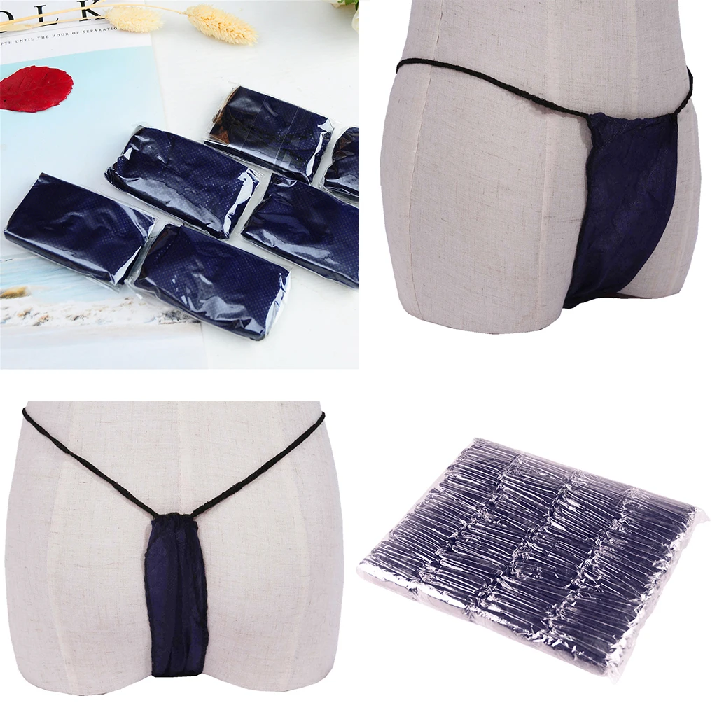 200pcs Disposable Underpants Underwear Non-woven Briefs for SPA Beauty Underwear Shorts Travel Camping Use