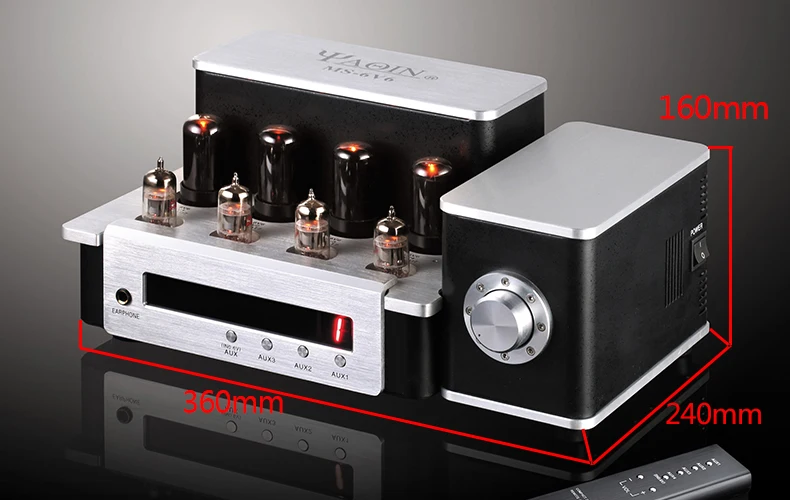 

YAQIN MS-6V6 Integrated vacuum tube headphone amplifier Pre-amp SRPP Pure Post-amp 6P6Px4 do Class AB1 amplifier 2x12.5W