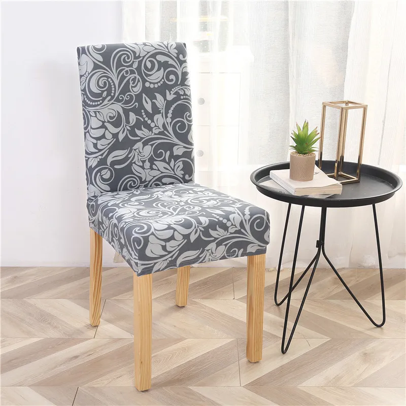 

Dining Chair Covers Universal Size Slipcover Anti-dirty Cover For Dinning Room European Printed Protector Case1/2/4/6 Pack