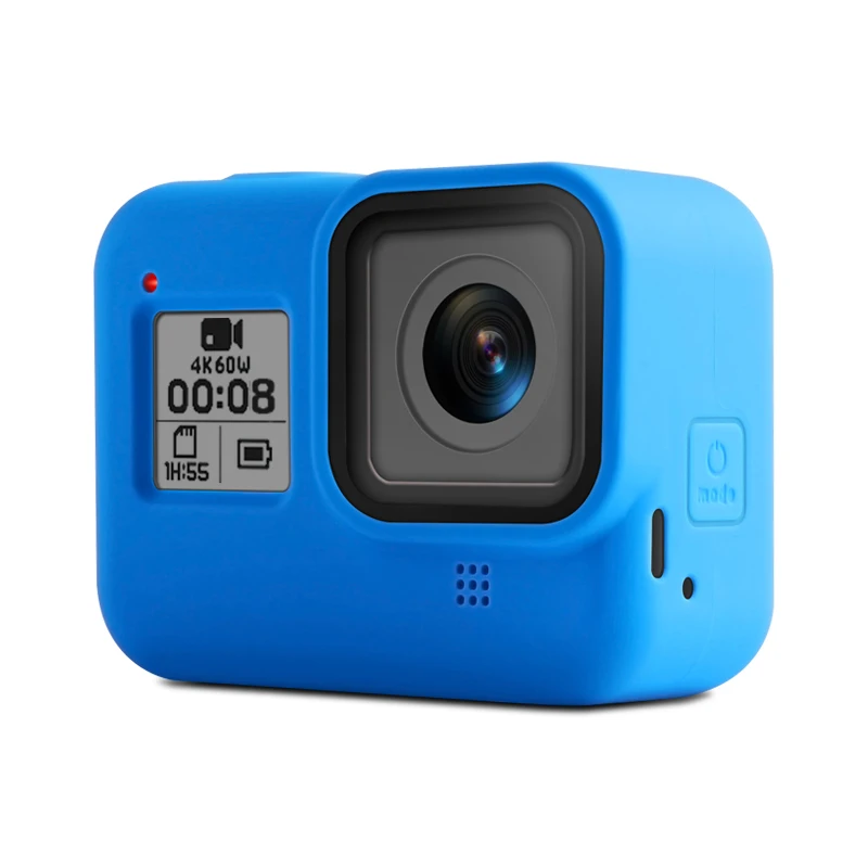 Silikonowe etui ochronne Go Pro Hero 8 silikonowe etui na Gopro Hero 8 silikonowe oprawki ochronne czarne akcesoria do kamer akcji