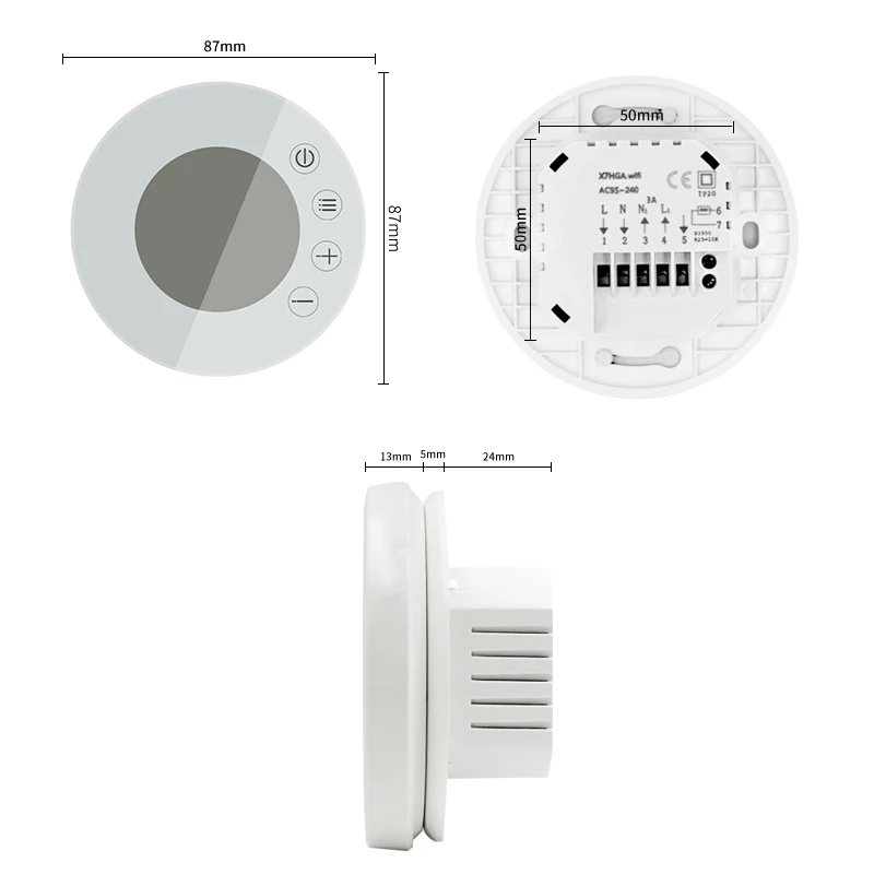 Imagem -05 - Wifi Termostato Controlador de Temperatura Água Piso Elétrico Aquecimento Caldeira Gás Tuya Vida Inteligente App Funciona com Alexa Google Casa