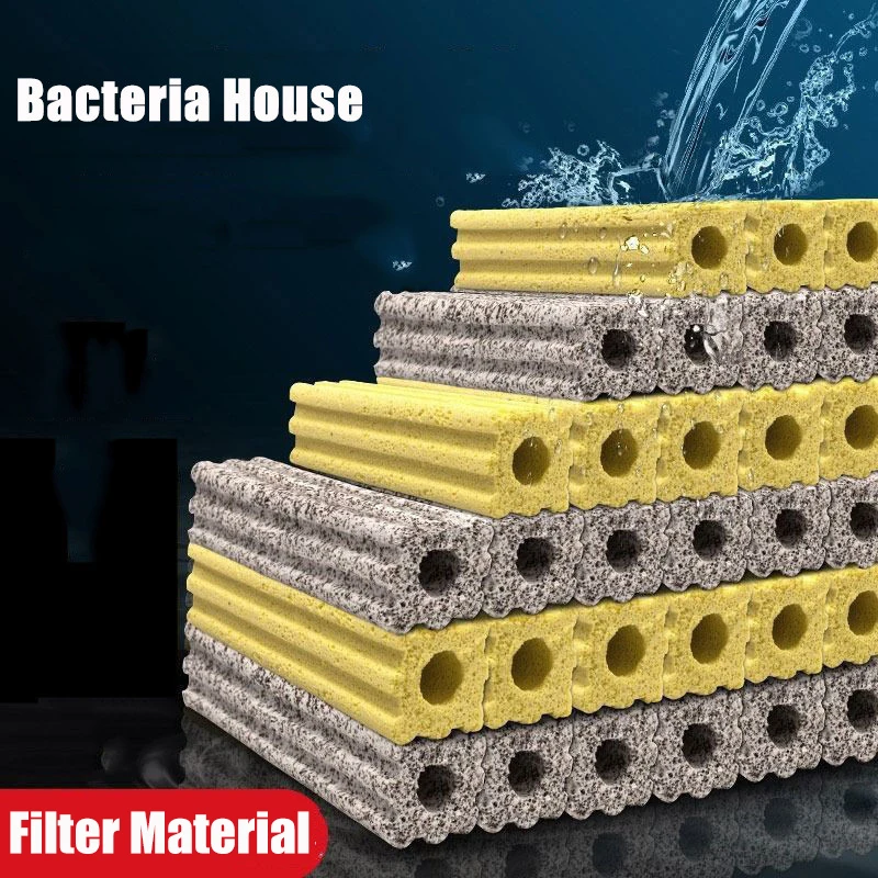 20Pcs-Pack Bio Filter Aquarium Bacteria House Fish Tank Raw Water Treatment System Nitrifier Quartz Ceramic Rings