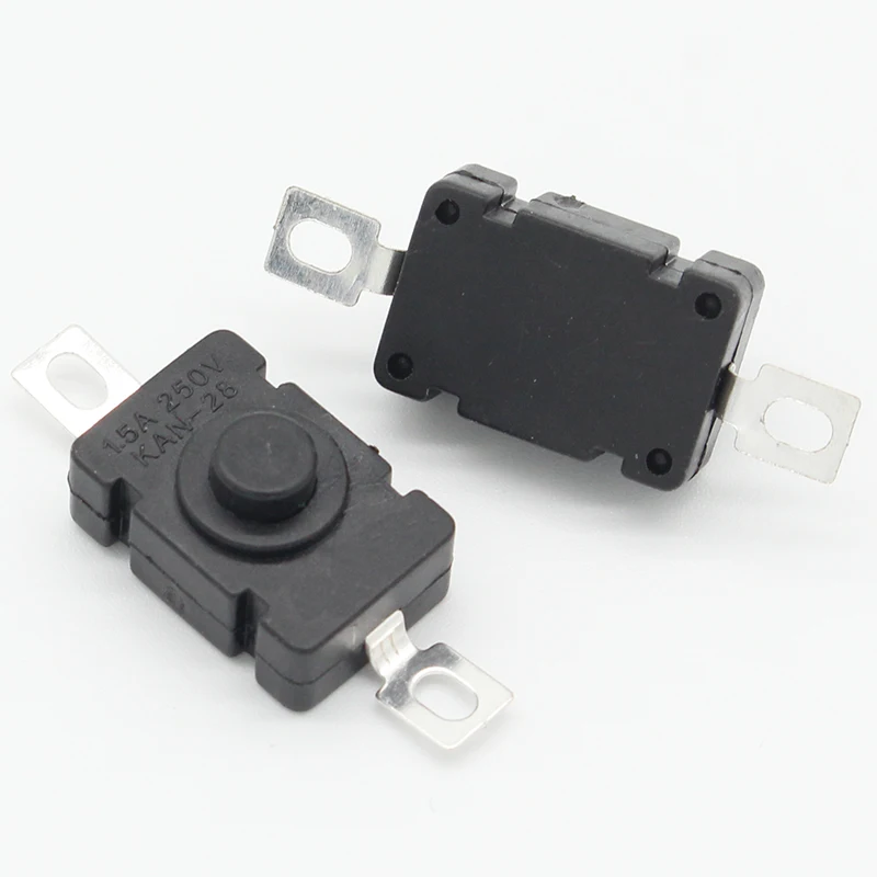 10pcs KAN-28 1.5A250V Flashlight Switches Self Locking SMD Type 18 x 12mm Push Button Switches 1812-28A