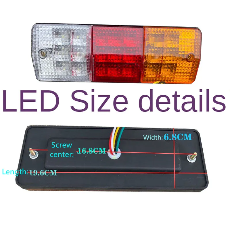 12-60v Led Rear Tail Light Arrow Three Section Tail Light Turn Signal Reverse Lamp Stop Brake Trailer Caravan Truck Lorry Lamp