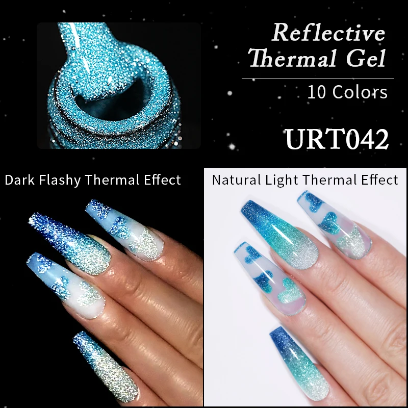 UR SUGAR Reflective Thermal Gel Nail Polish 7.5ml Semi Permanent Soak Off UV LED Gel Polish Nail Art Varnish For Manicure New