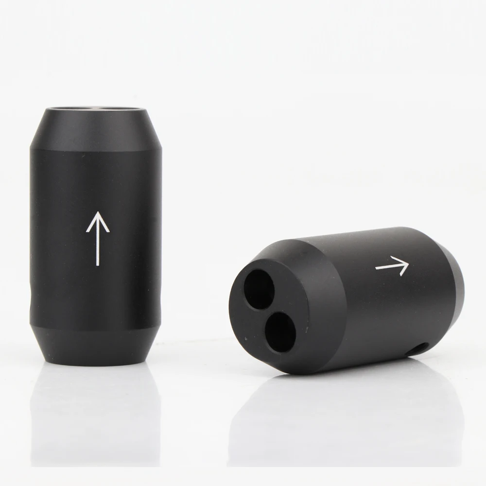 HIFI Audio Y-Verteilerkabel mit 2x 6mm Loch RCA-Kabel Lautsprecherkabel Aluminium 21mm auf 2*7mm Stecker mit Pfeil – Detail 3
