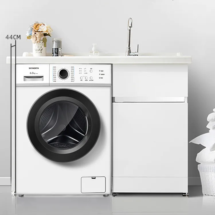 6k'g Front Loading Washing Machine Full-automatic Ultra-thin Embedded Heat with HighTemperature Destroy Hazardous Substance F60A