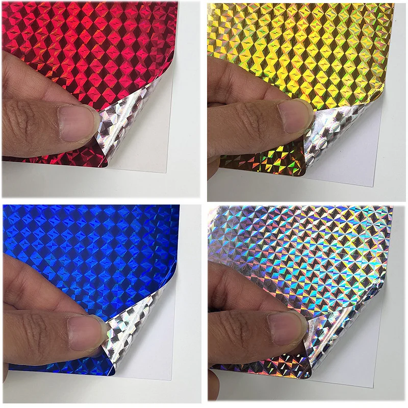 5PCS/Lot DIY 20*10cm Holographic Lure Sticker Colored Laser Paper Film Jig Hard Bait Reflective Colors Stickers