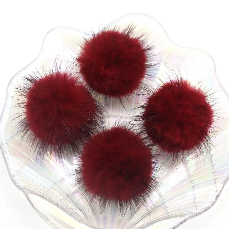 6/10pcs Mix Soft Fur Pompom Mink Balls Crafts Headdress Wedding Party Decor DIY Handmade Clothing Shoes Hats Supplies 30/40mm