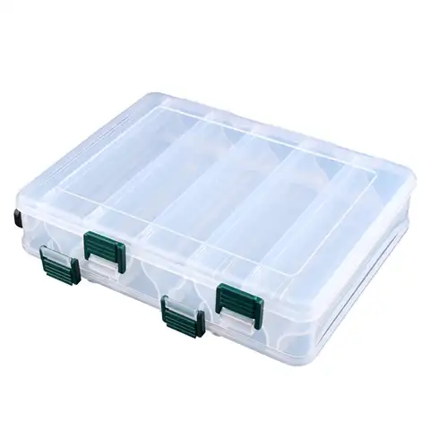 20x16x4.5cm 10 구획 플라스틱 낚시 미끼 미끼 태클 상자 보관 케이스 미끼 태클 상자