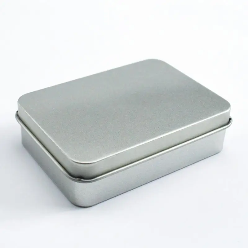 

800pcs hot Tin Box Empty Silver Metal Storage Box Case Organizer For Money Coin Candy Keys U disk headphones gift box