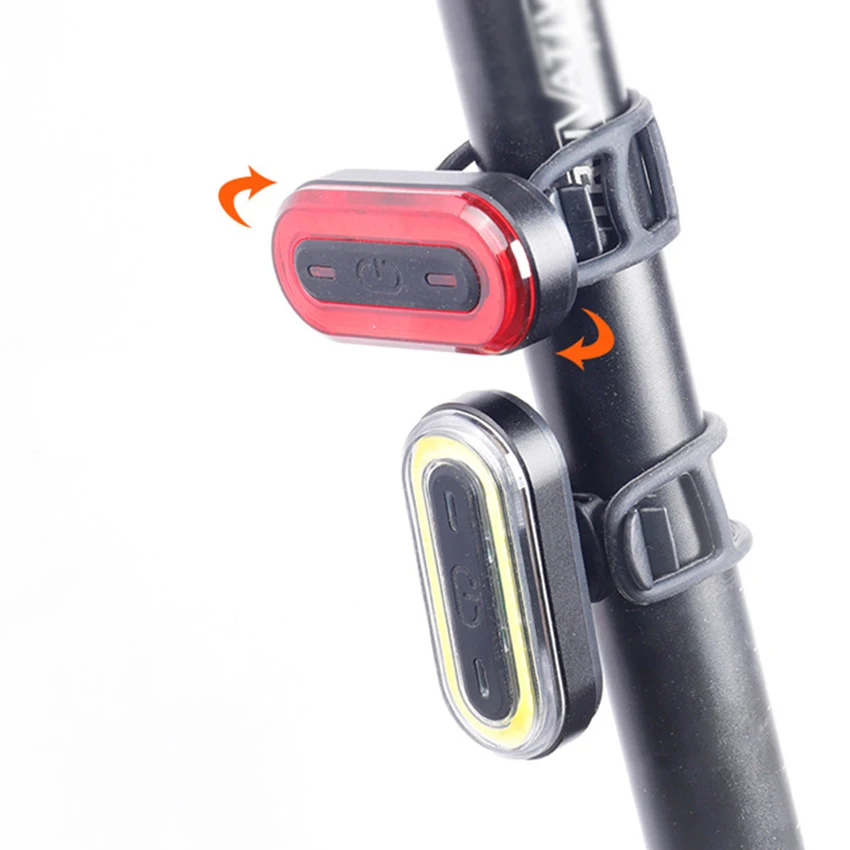 1 Set Mini spie di sicurezza fanale posteriore per bici 6 modalità Flash luci a LED spia di avvertimento ricarica USB lampada da notte per bicicletta torcia elettrica