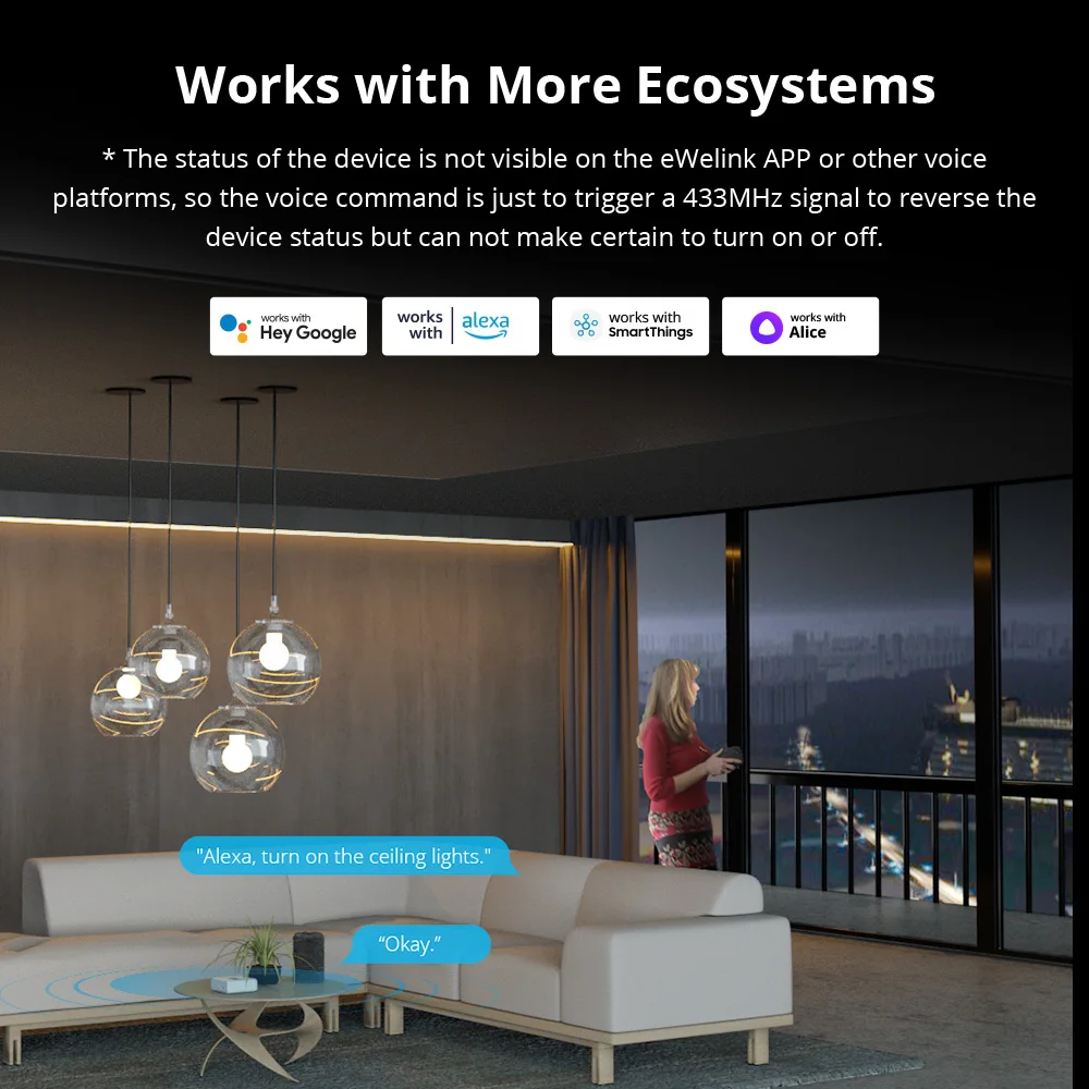 SONOFF RF Bridge R2 433 МГц RF Wi-Fi Беспроводной шлюз Smart Scene Поддержка домашней безопасности DW2-RF PIR3-RF Датчик через eWeLink Alexa