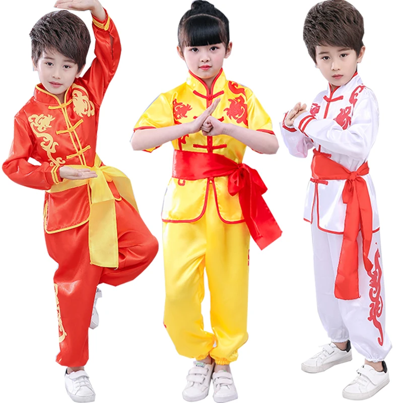 Vêtements de Performance d'arts martiaux pour enfants, vêtements Tai Chi pour garçons et filles, vêtements d'entraînement à la maternelle