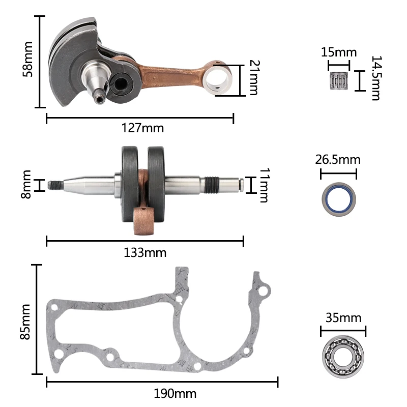 CMCP Crankshaft Crank Bearing Oil Seal Kit For HUSQVARNA 365 372 XP Chainsaw Engine Parts