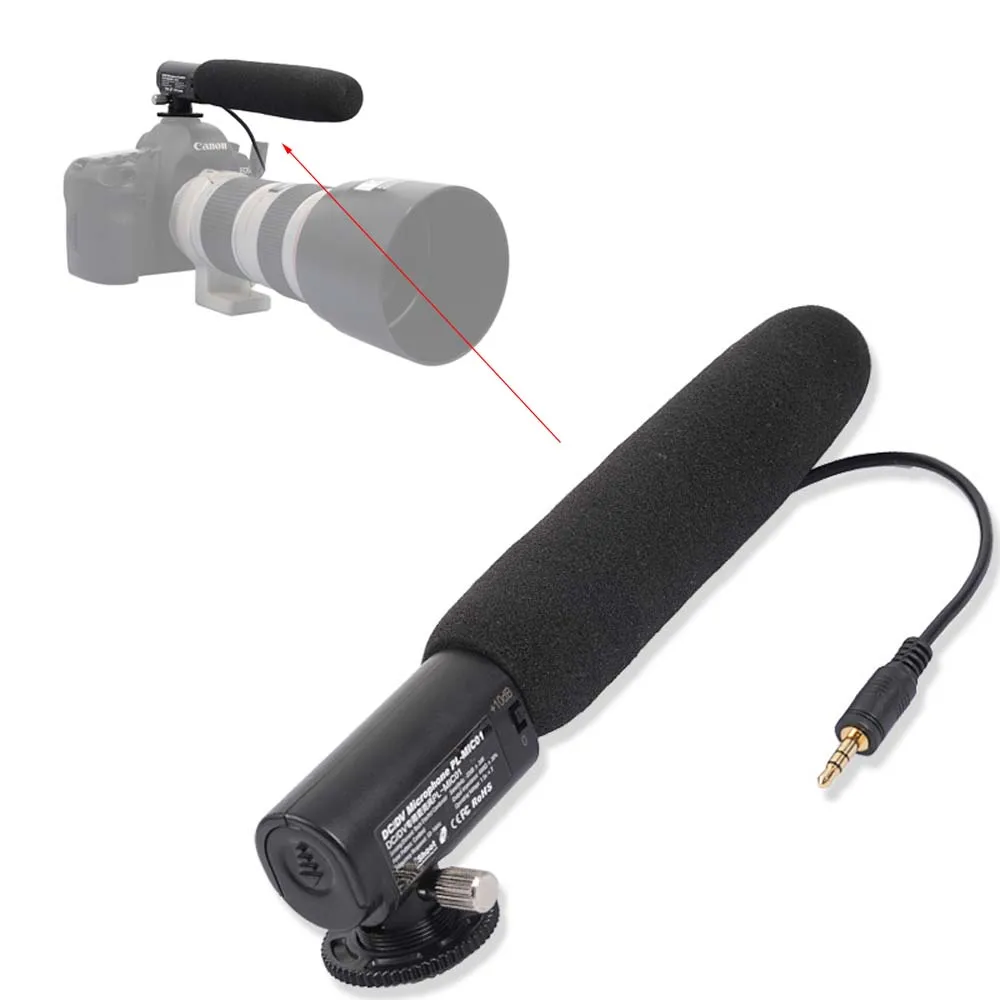 iShoot DC/DV Dedicated Microphone MONO MIC with 3.5mm Audio Plug Compatible with Canon Nikon Digital Camera & Video Camcorder