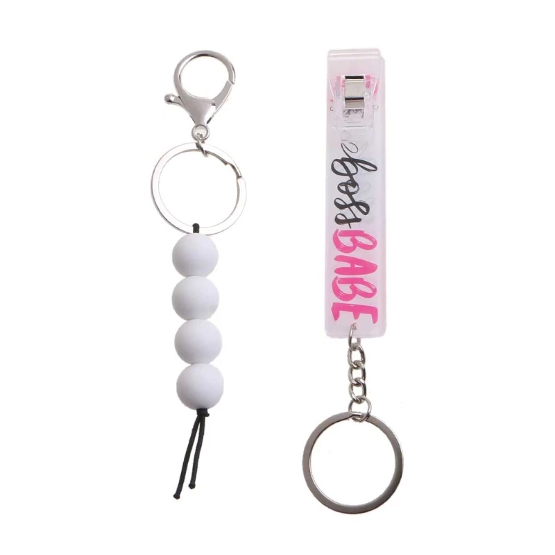 Card Grabber Key Chain Credit Card Puller Key Ring with Cute Acrylic Debit Bank Card Grabber Non-contact Card Picker