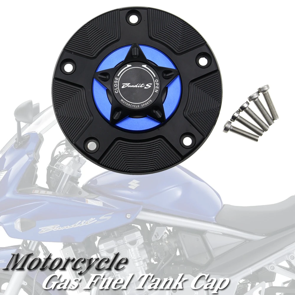 Gas Fuel Tank Cap for Suzuki GSF650S Bandit S GSF1200S GSF1250S 2007-2012 Bandit Motorcycle CNC Quick Release Cover