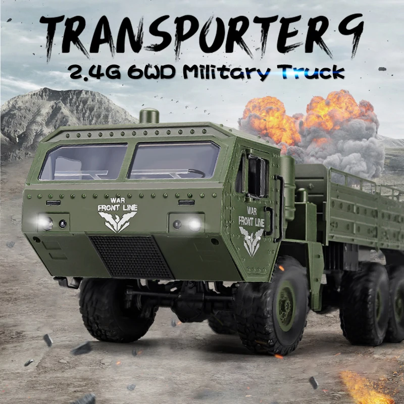 JJRC Q75 RC Car 1:16 6WD 2.4G Radio Control Military Toys Remote Control Car Trucks Off-Road Trucks Crawler Toys for Children