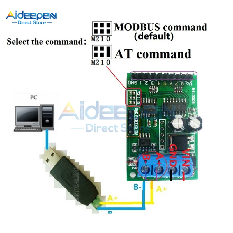 8 قنوات تيار مستمر 5 فولت 6 فولت 12 فولت 24 فولت RS485 RS232 TTL Modbus RTU وحدة التحكم UART ل 1/2/4/8 قنوات التتابع لوحة توزيع PLC