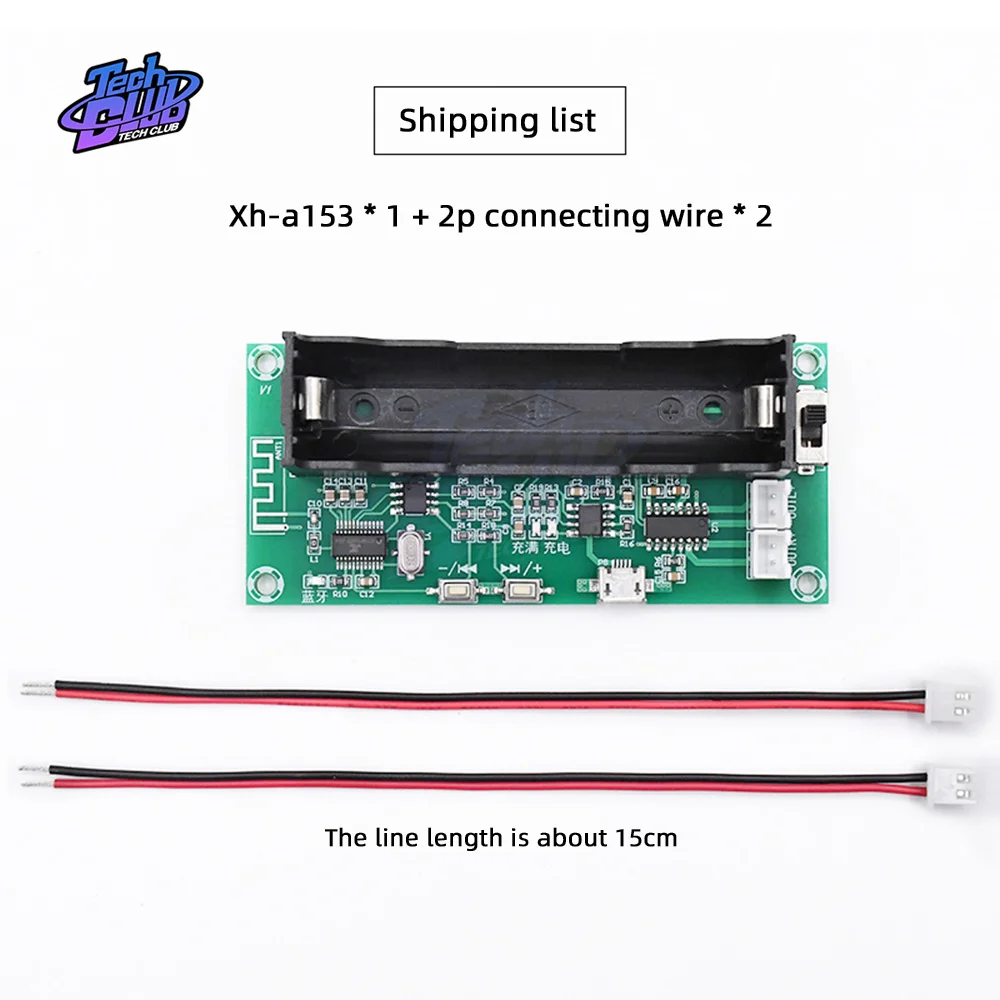 XH-A153 Lithium Battery Bluetooth-Compatible 5.0 Dual-channel Stereo Low Power Amplifier Board 3W+3W DC 5V PAM8403 Chip Dropship