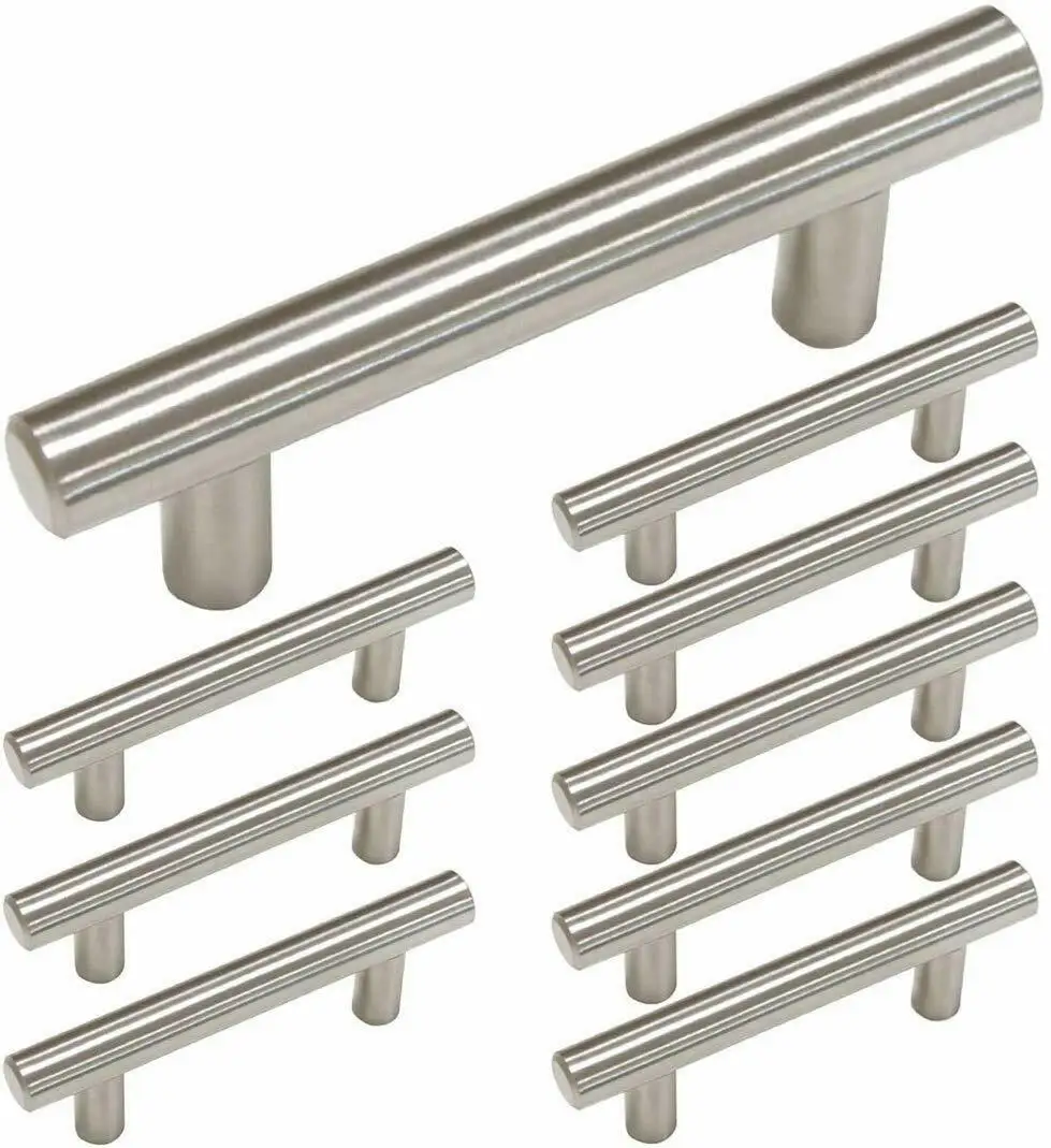 

Goldenwarm Cabinet Pulls Brushed Nickel T Bar Handle Pulls Stainless Steel Furniture Hardware Kitchen Cabinet Handles Knobs 1 PC