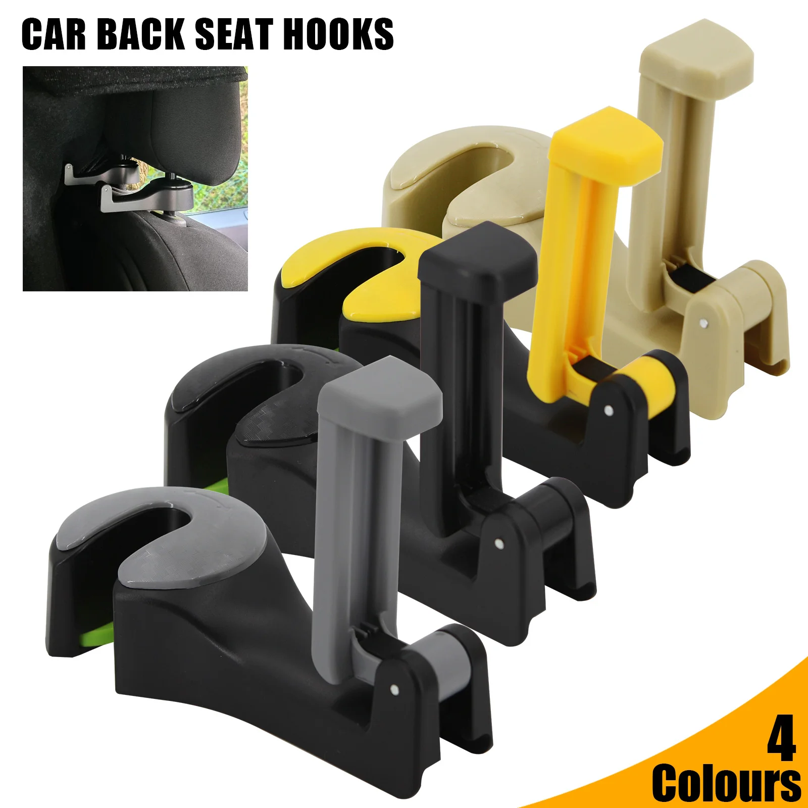 

2 in 1 Car Headrest Back Hook with Phone Holder Seat Back Hanger Bag Handbag Purse Organize Stand for For BMW Audi Nissan Jeep