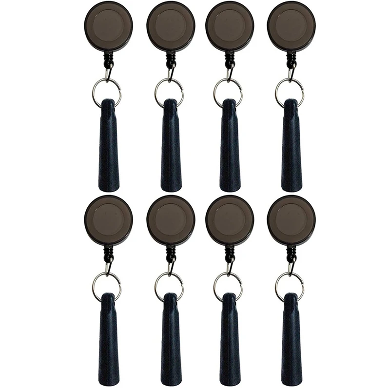 8Pcs Elastic Silicone Retractable Pencil Holder, Duty Retractable Pull Pen for Woodwork, Retractable Keychain Pen Case