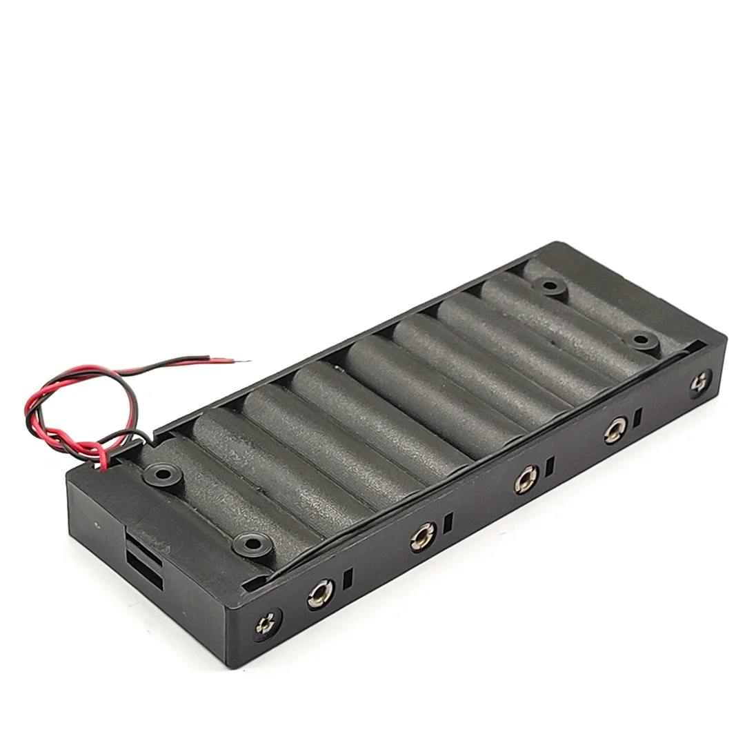 10 Slot AA Battery Holder 10AA Battery Box Case AA Battery Storage Case 10 AA 15V Battery Case With Line DIY