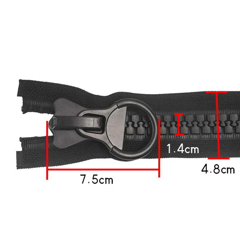 20 #   60-800cm Ponadwymiarowy zamek błyskawiczny z żywicy Dwustronny 2-zamek błyskawiczny do namiotu DIY Szycie Rzemiosło krawieckie Torby Namioty