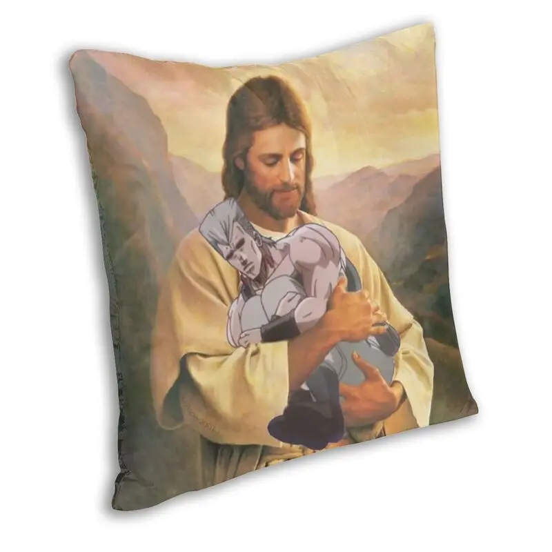 Jojos Bizarre Adventure Polnareff Jesus Square Pillow Case cuscini decorativi per la casa cuscino da tiro per auto stampa fronte-retro