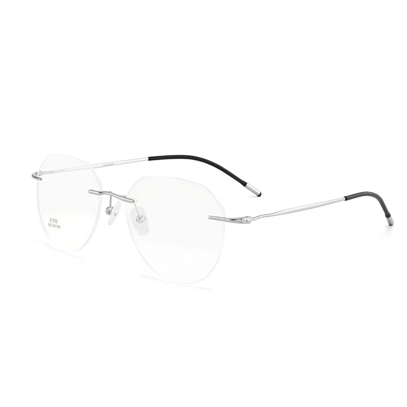 Ultralight Titanium Alloy Rimless Men Glasses Frame Square Eyeglasses Myopia Prescription Frames For Women Optical Eye Glass