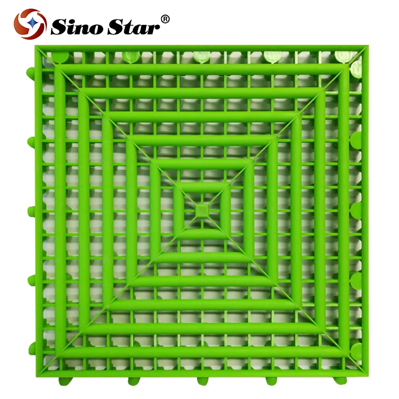 Non Slip 30MM PP Interlocking Garage Floor Tile Car Washing Grille Removable Plastic Workshop Floor Tiles Mosaic Floorboard