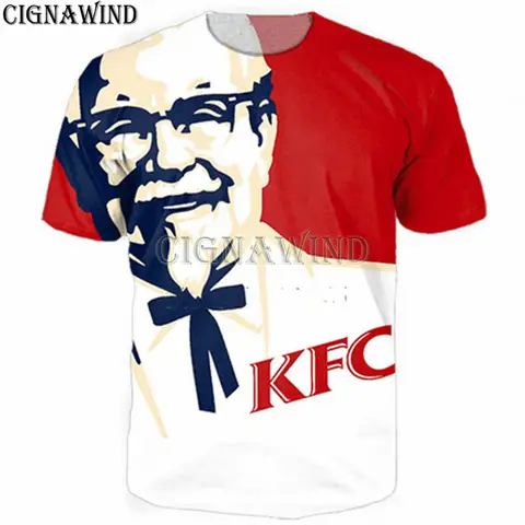 Neue ankunft t hemd männer/frauen KFC Opa 3D drucken t-shirts casual Harajuku stil hoodies/sweatshirts/weste sommer tops