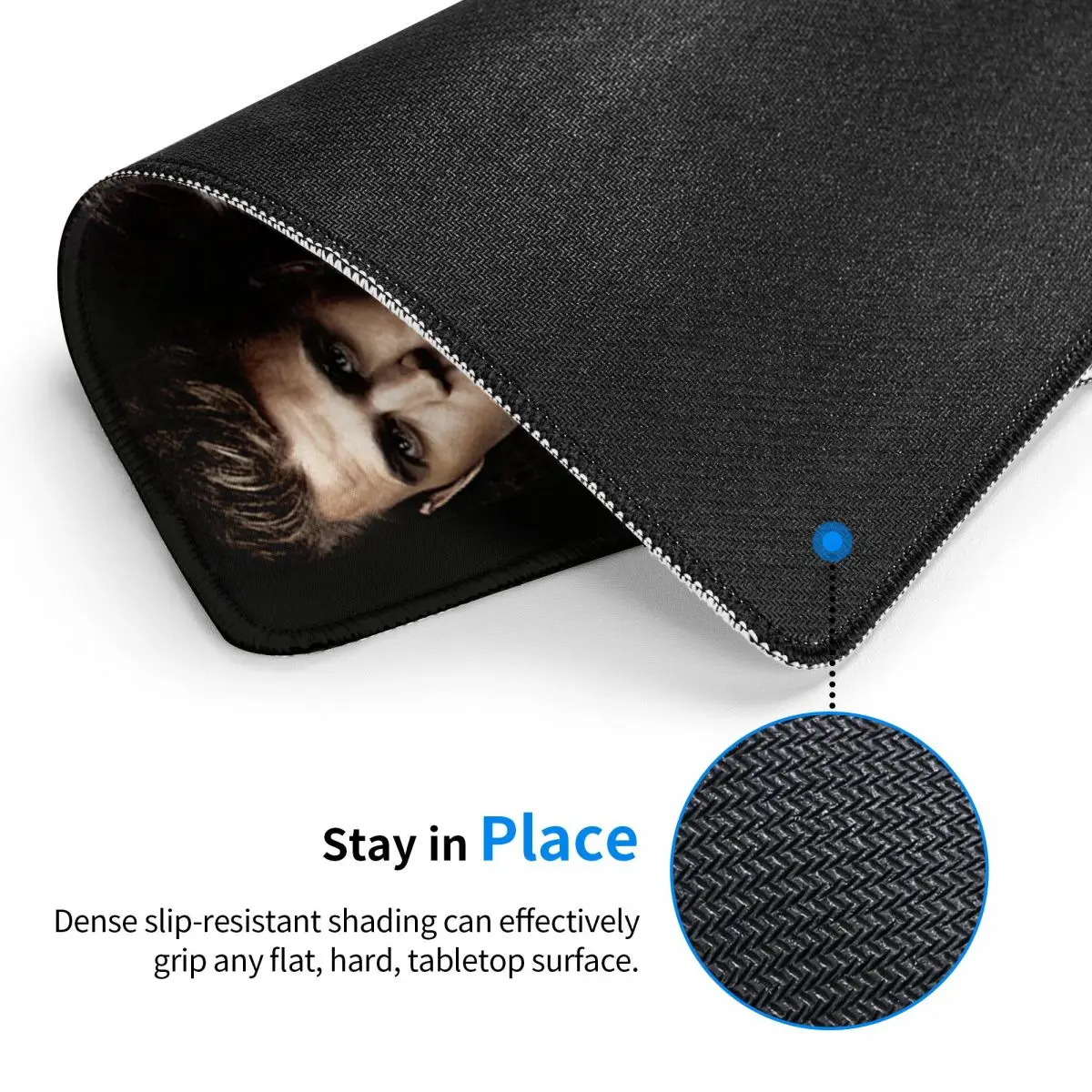 The Vampire Diaries Computer Mouse Pad Square Mousepad with Stitched Edges Non-Slip Rubber Supernatural TV Desk Mat for Gamer