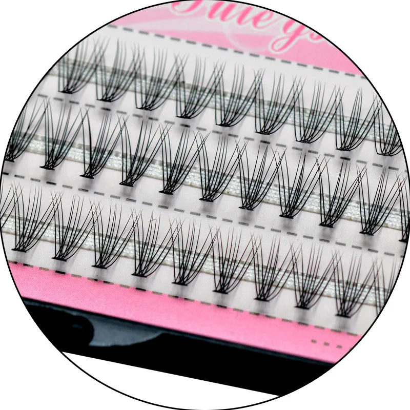 Una caja de 60 racimos de pestañas postizas 10D Naturales Extensión de pestañas personal Herramienta de extensión personal Maquillaje profesional de ojos 3