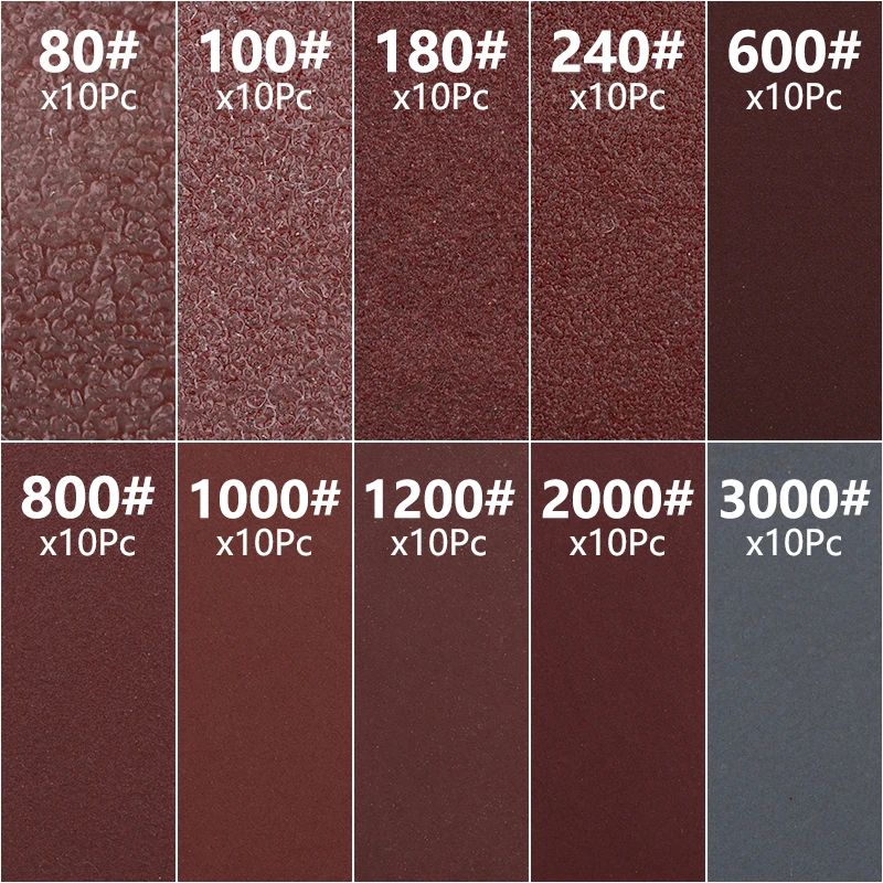 XCAN 100mm Sanding Paper Disc 10pcs 80-3000 Grit 4 inch Abrasive Tools Polishing Pad  for Dremel Sander Machine Sandpaper