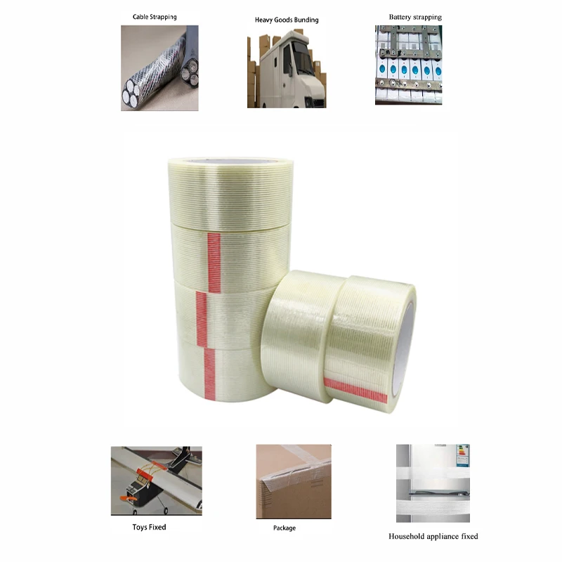 Heavy Duty Reinforced Filament Tape Strong Adhesive  Glass Fiber Box Sealing Packing Tape Strong Parcel Tape