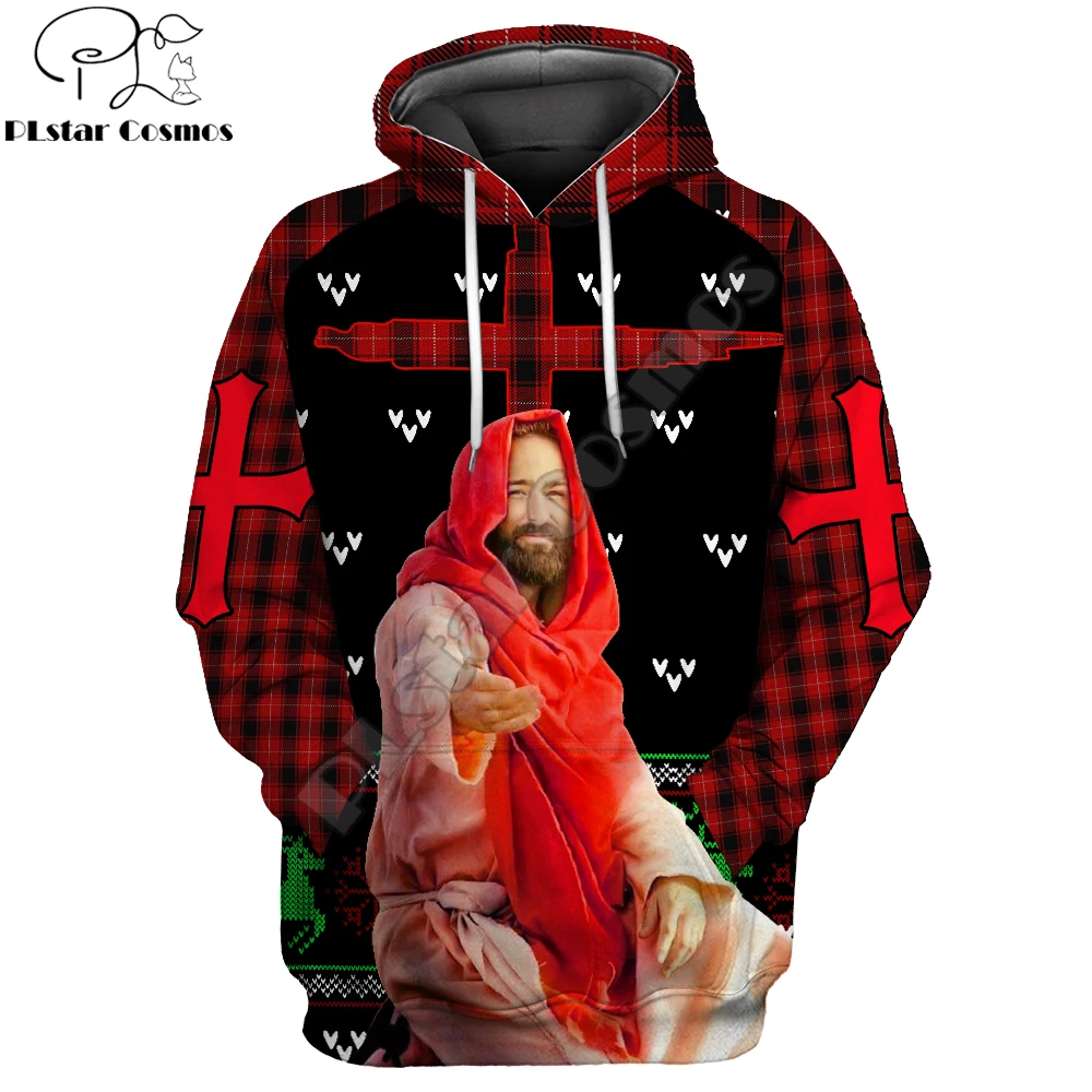 

Autumn Hoodies Merry Christmas Jesus 3D All Over Printed Mens Sweatshirt Unisex Streetwear Pullover Casual Tracksuits KJ647