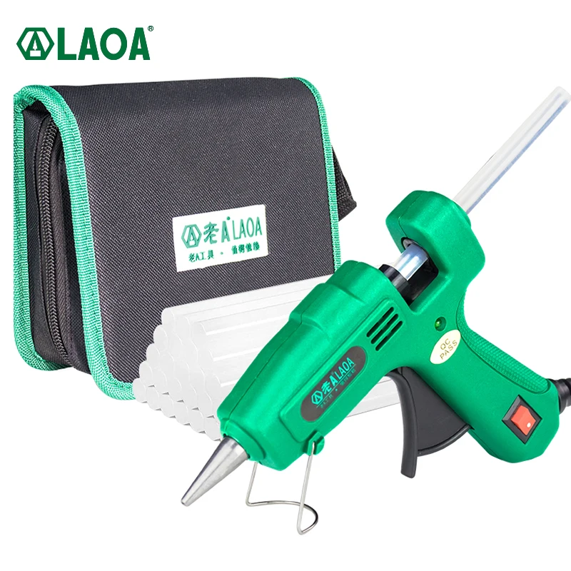 

LAOA 25W 40W Hot Melt Glue Gun with 7MM Glue Sticks Mini Industrial Thermo Electric Heat Gun Temperature Crafts Repair DIY Tool