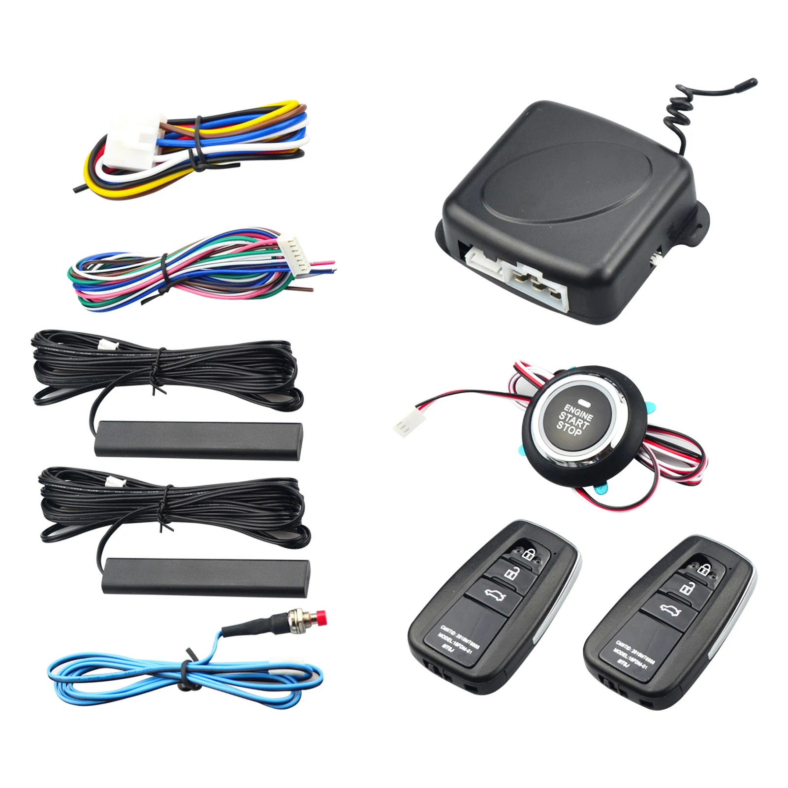 

12v Car One-Key Start Intelligent Key Remote Control For Car One-button Start Modification Keyless Entry System Auto Accessories