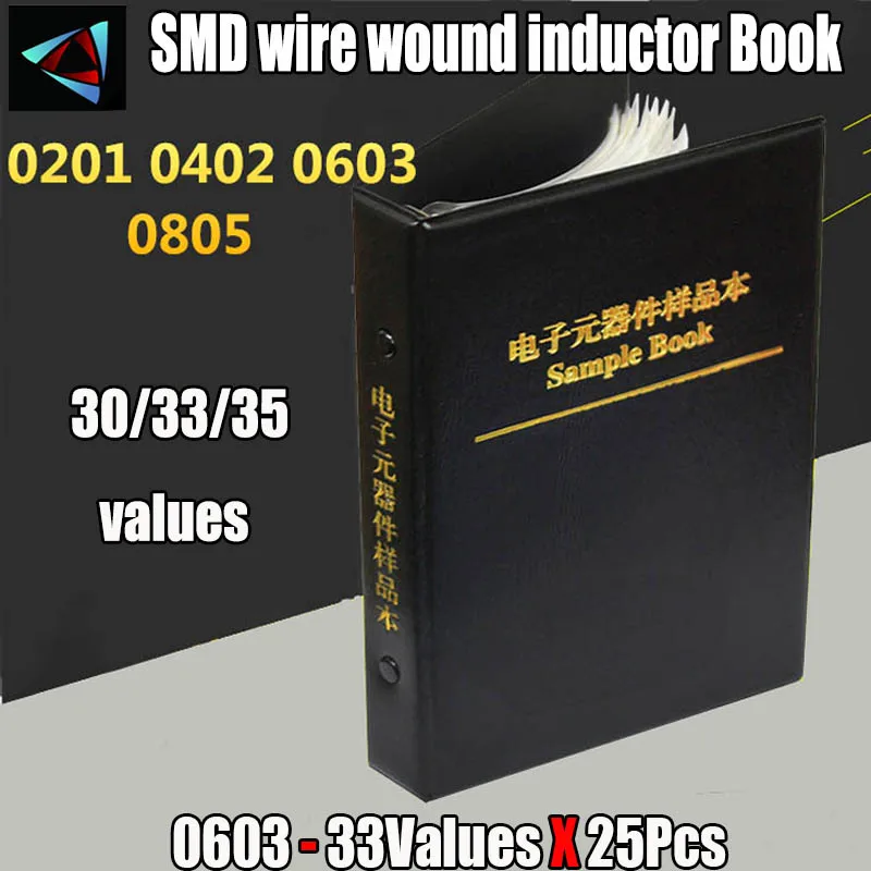 

Wire Wound SMD Ceramic Inductor Kit 0603 33values X 25Pcs 50Pcs Chip Inductance Sample Book SMT Assortment Sample Book