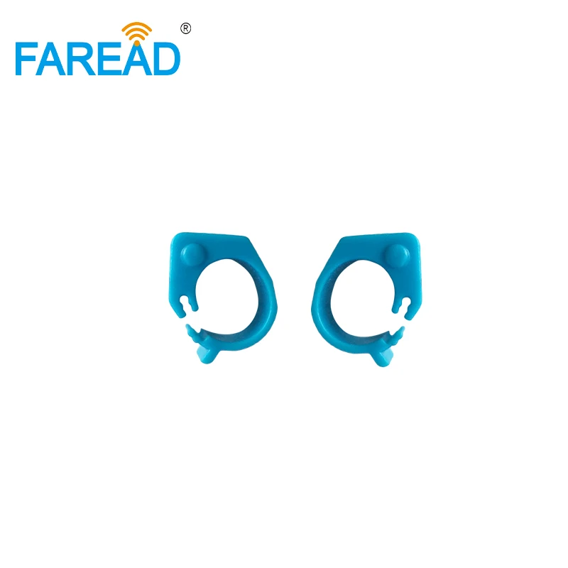 10pcs ABS 860-960MHz ISO18000-6C 관리 계산을위한 내부 직경 9mm RFID UHF 전자 비둘기 링 태그