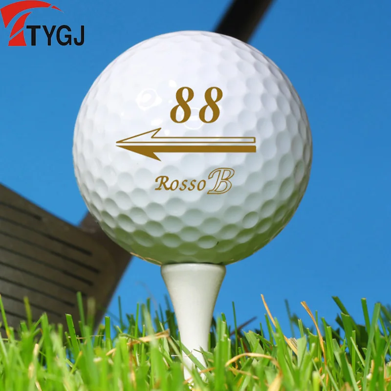 

TTYGJ New Golf Balls Double Layer (long Distance) Synthetic Rubber Elastic Good Beginners Practice Game Ball Super Stable