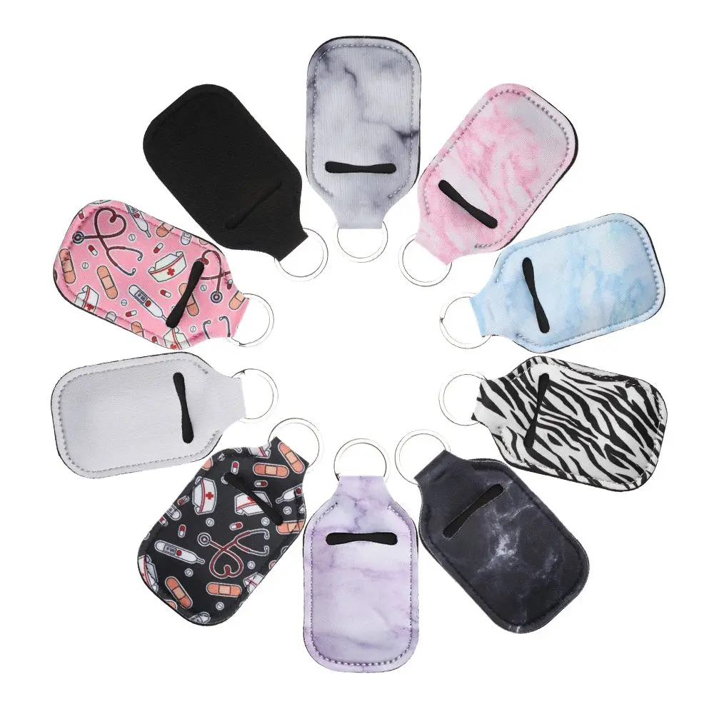 

With Keychain Carrier Reusable Bottles Sub-bottling Flip-Top Keychain Holder Empty Container Hand Sanitizer Travel Bottle