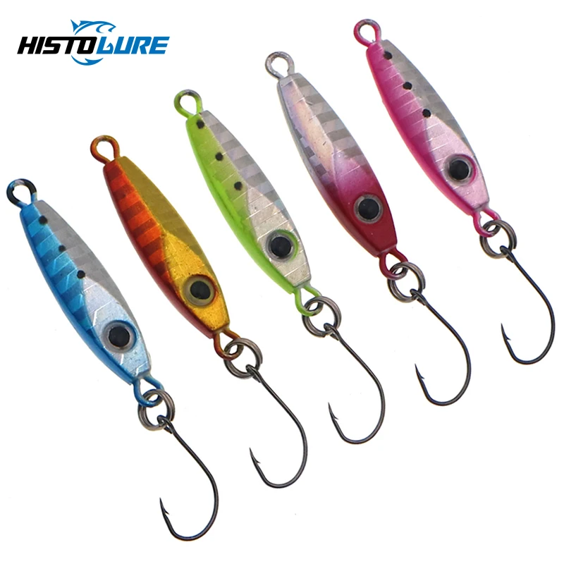 5Pcs JIG Angeln Locken 3g 5g Shore Jigging Künstliche Bai Shore Jigging Hartmetall Köder Meer Bass angeln Locken