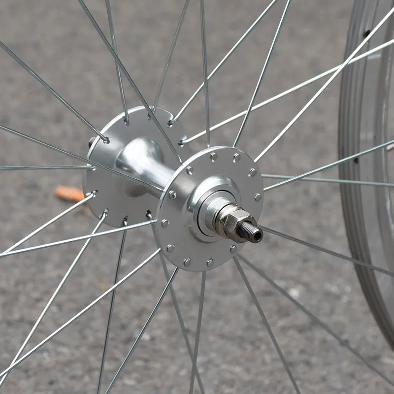 700c Aluminum Alloy track wheels fixed gear wheelset single speed bike high strength racing wheels with 30mm 24holes Silver Rim